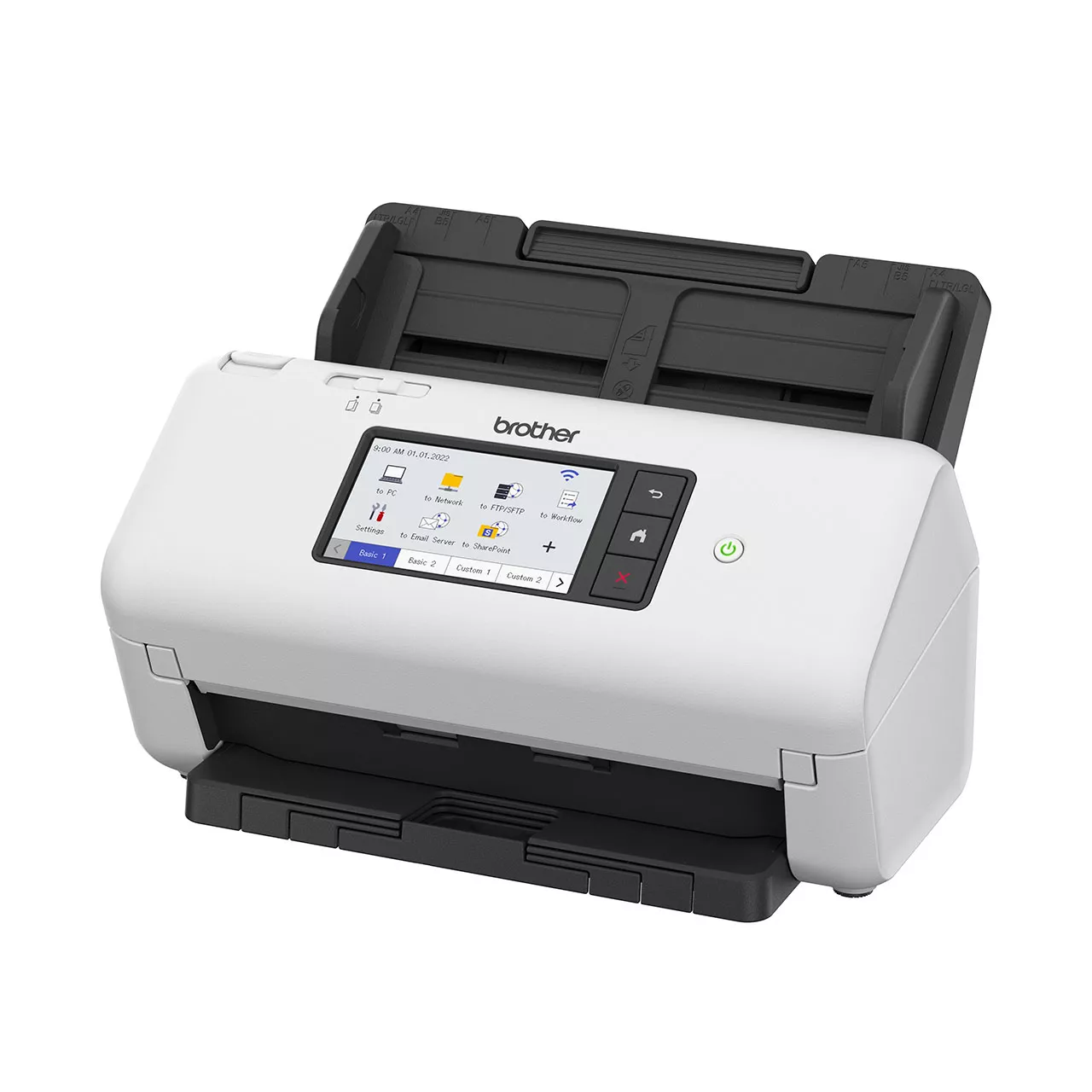 Brother ADS-4700W Professional Desktop Document Scanner – left-side view