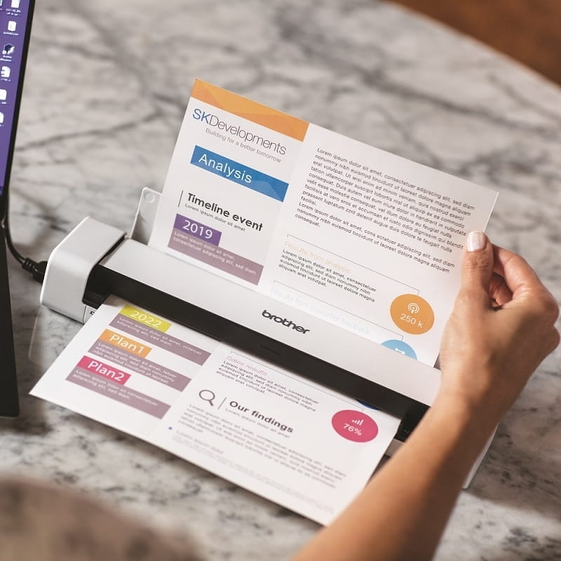 portable scanner brothe ds-640 scanning