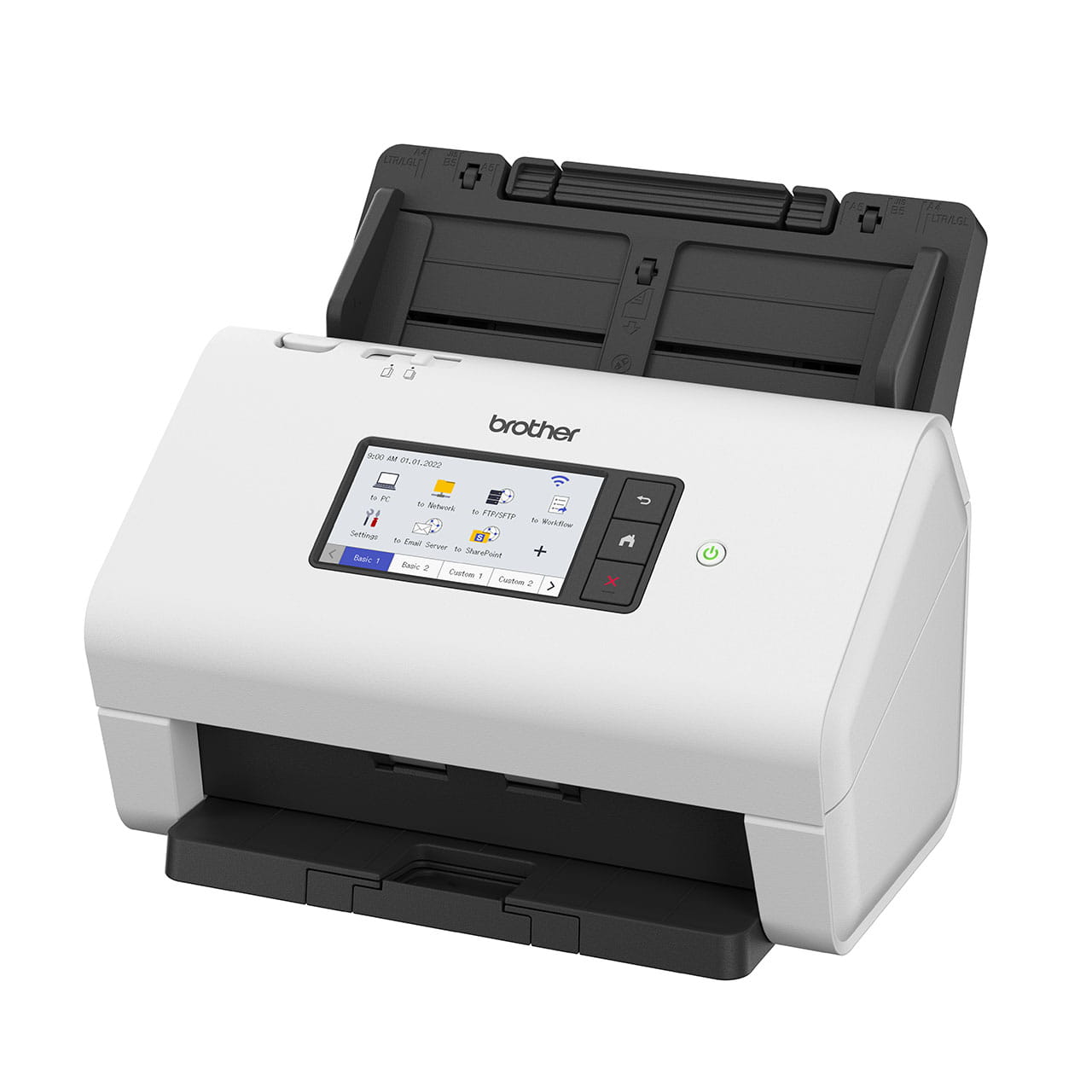 Brother ADS-4900W Professional Desktop Document Scanner – left-side view